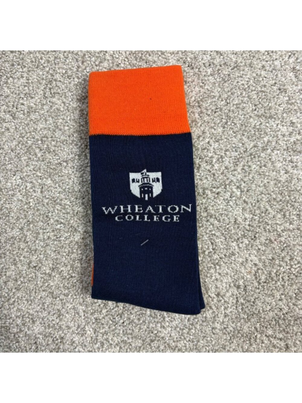 Wheaton College Socks New Womens 6-10 Blue Orange